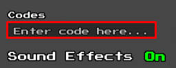 QUANTIFY enter codes box