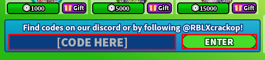 Raise Puppies enter codes box and enter button