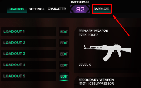 RECOIL barracks button