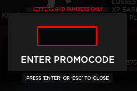 RECOIL enter codes box