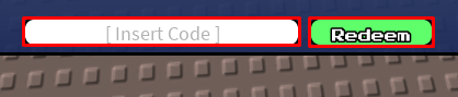 Retro Tycoon enter codes box and redeem button
