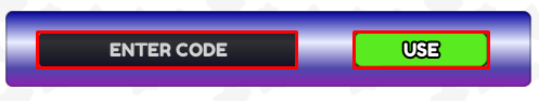 Ride a Bull enter codes box and use button