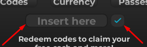 The Insert here box and green checkbox icon in Ride Haven