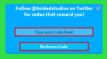 Rocket Simulator claim code box