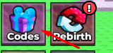 Codes icon in Roll Anime