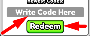 The code redeeming interface in Roll For Pets