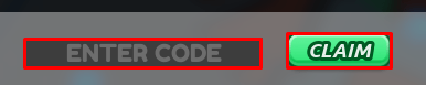 Roller Training enter codes box and claim button