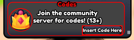 Royal Hatchers enter codes box
