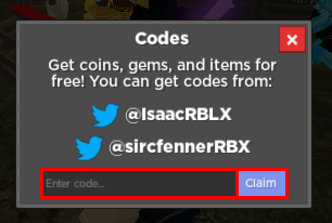 Rumble Quest enter code box