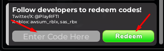 The Enter Code Here box and Redeem button in RUNNING FROM THE INTERNET!