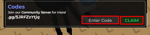 Running Incremental enter codes box and claim button