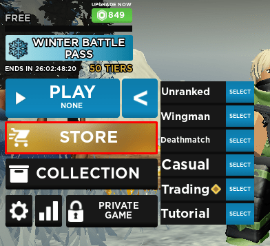 Rush Point store button