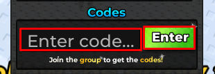 Scroll a Brainrot enter codes box and enter button