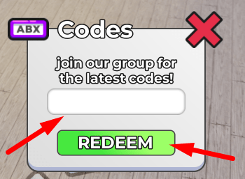 The code redeeming interface in Sell Plushies and PROVE MOM WRONG