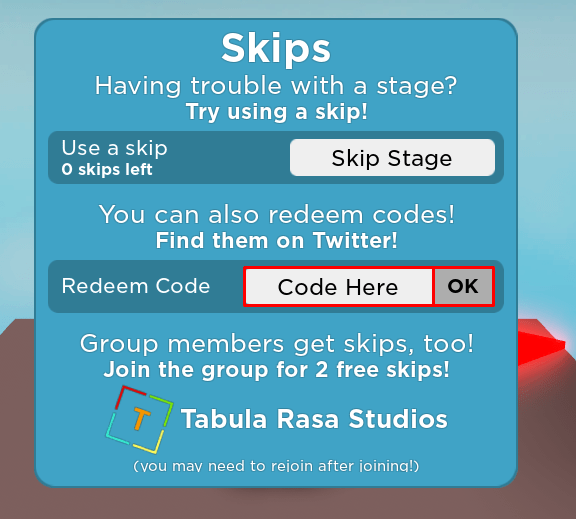 Shadow Run redeem code box and button