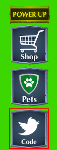 Shield Hero Simulator code button