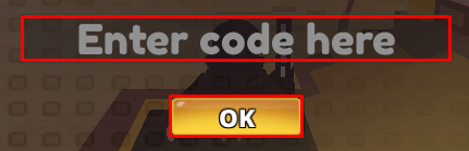 Shoot and Catch a Brainrot enter codes box and ok button