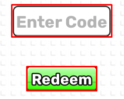 Shoot the Brainrots enter codes box and redeem button