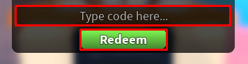 Shovel Spleef enter codes box and redeem code button