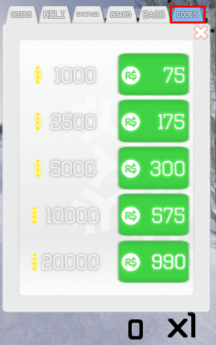 Shred Codes button