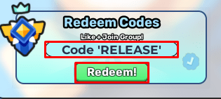 Sink a Ship enter codes box and redeem button