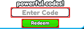 Skateboard Simulator enter codes box and redeem button