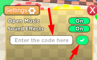 The code redeeming interface in Sky Race