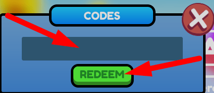 Skydive Race Clicker enter codes box