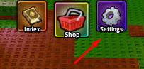 The Settings button in Slasher Loot