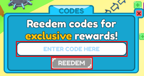 Slashing Simulator enter codes box