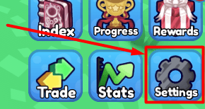 The Settings button in SLINGBALL