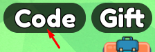 The "Code" button in Sneakers Climb and Jump