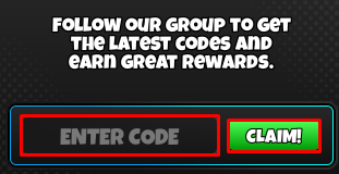Space Racing enter codes box and claim button