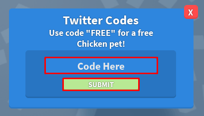 Speed Run Simulator enter codes box