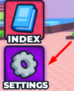 The Settings button in Spin an Anime