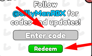 The code redeeming interface in Squat Simulator
