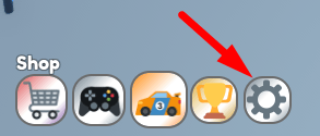 The Settings icon in Super Car Tycoon