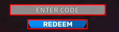 Super Power Training League enter codes box and redeem button