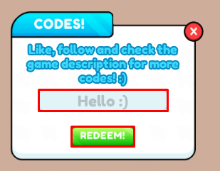 Tapper Simulator enter codes box