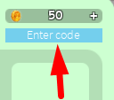 The code redeeming interface in The Crusher