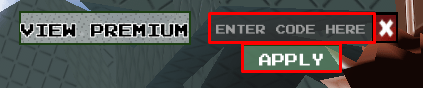 the mall game enter codes box and apply button