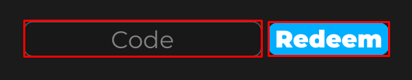 The Code box and Redeem button in The Presentation Experience