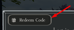 The Redeem Code button in The Vampire Legacies 2