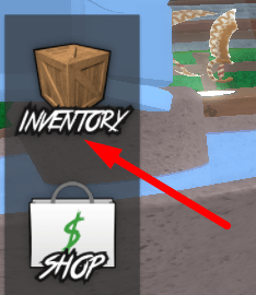 The Inventory button in Tomato's Murder Mystery 2