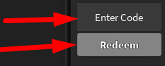 The code redeeming interface in Tomato's Murder Mystery 2