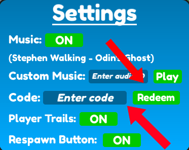 The code redeeming interface in Tower of Madness