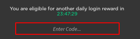 Trade Tower enter codes box