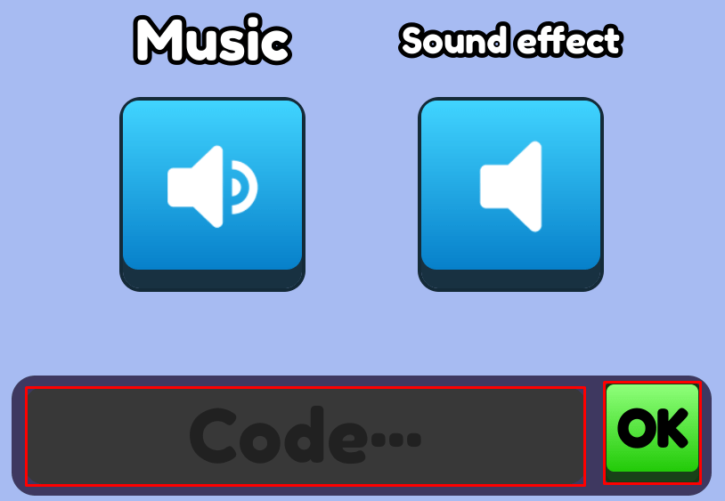 Treasure Digging Tycoon enter codes box