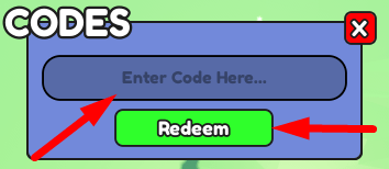 The code redeeming interface in UGC DON'T MOVE