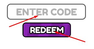 ENTER CODE box and REDEEM button to redeem codes in UGC Steal Points